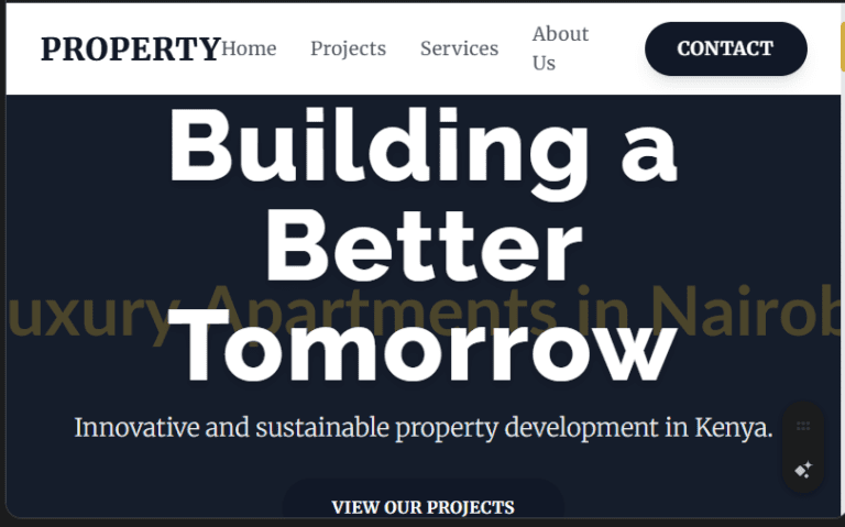 Property Development Company Website Design in Kenya