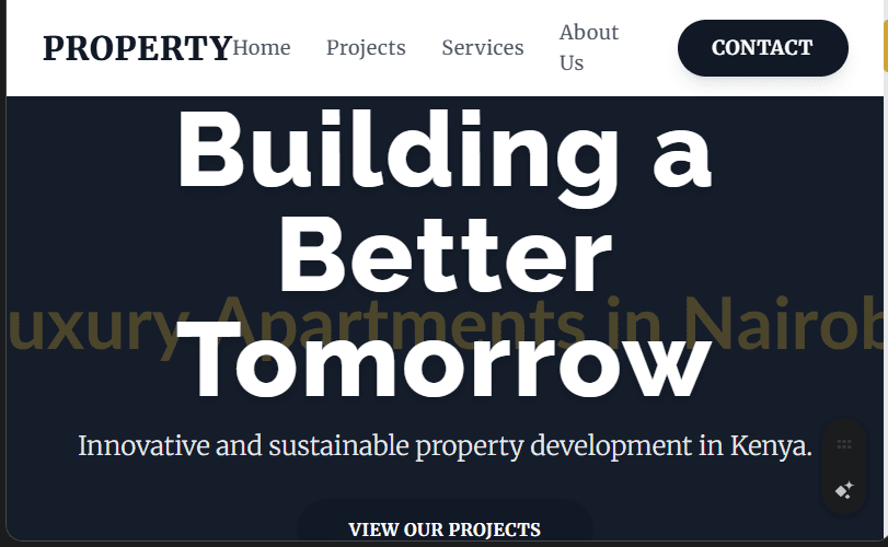 Property Development Company Website Design in Kenya