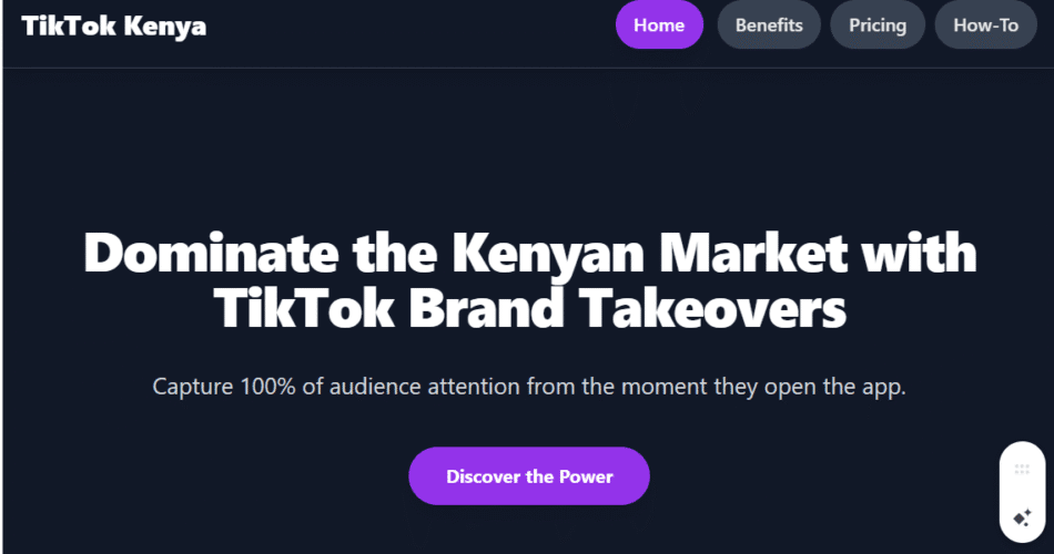 TikTok Brand Takeover Ads in Kenya