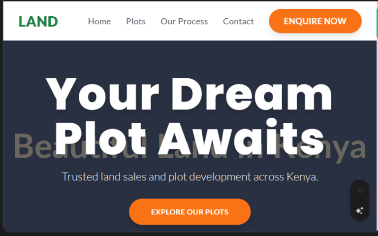 Land Sale/Plots Website Design in Kenya
