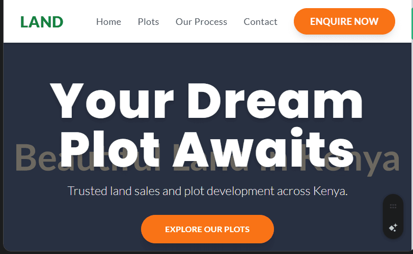Land Sale/Plots Website Design in Kenya