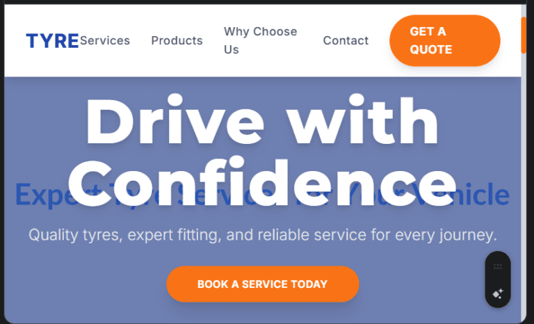 Tyre Shop & Service Center Website Design in Kenya
