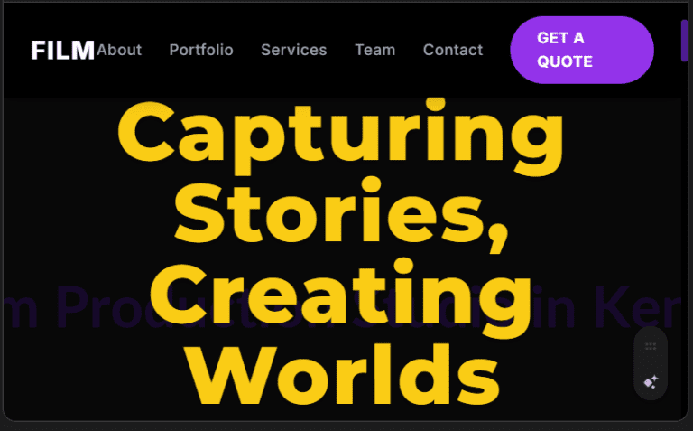 Film Production Company Website Design in Kenya