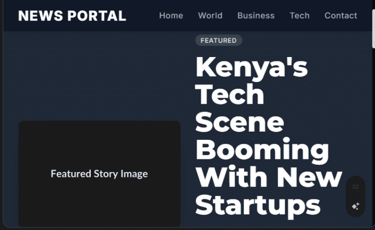 News Portal/Blog Website Design in Kenya