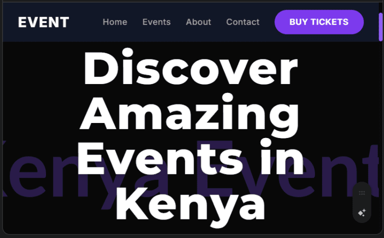 Event Management/Ticketing Platform Website Design in Kenya