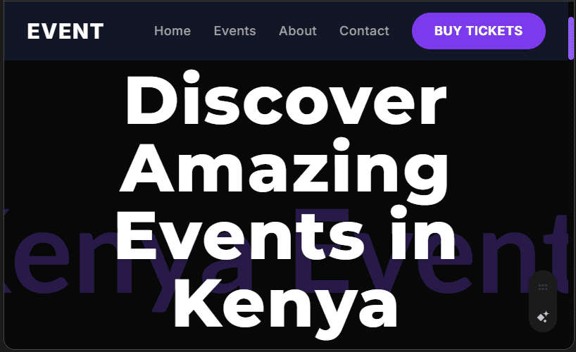 Event Management/Ticketing Platform Website Design in Kenya