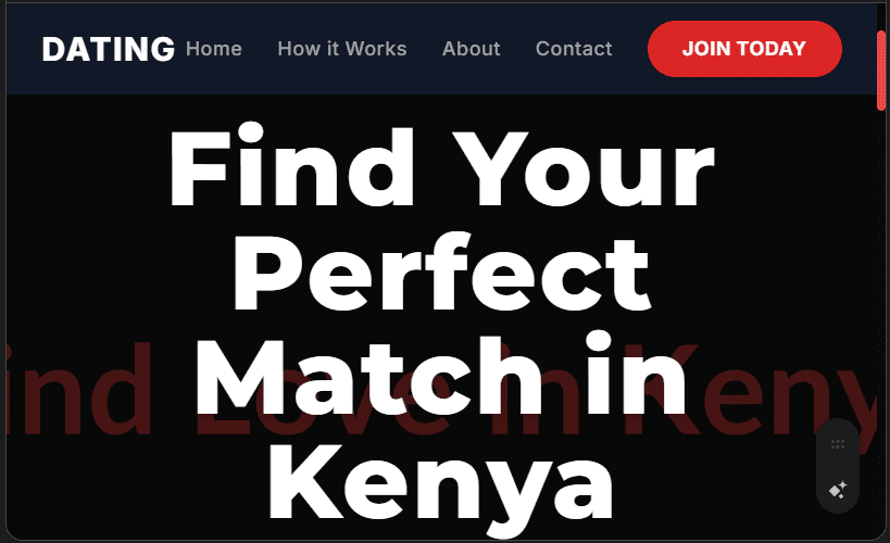 Dating/Matchmaking Service Website Design in Kenya