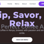 Coffee Shop/Cafe Website Design in Kenya