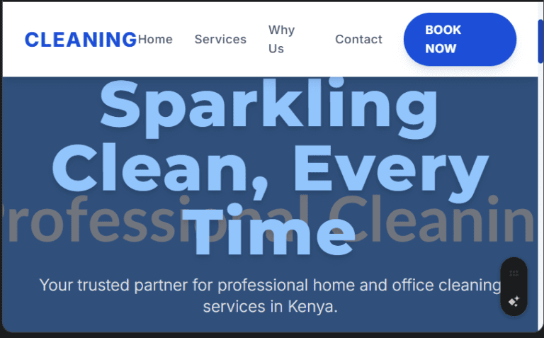 Cleaning Services Website Design in Kenya