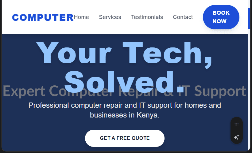 Computer Repair & IT Support Website Design in Kenya