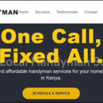 Handyman Services Website Design in Kenya