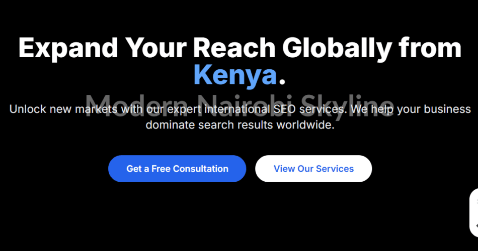 INTERNATIONAL SEO SERVICES IN KENYA