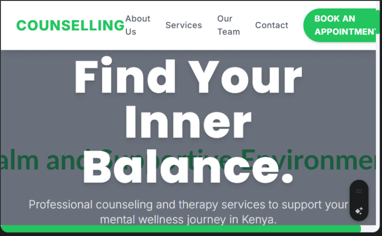 Counselling & Therapy Services Website Design in Kenya