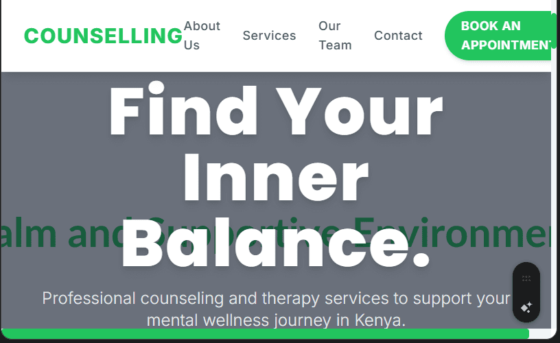 Counselling & Therapy Services Website Design in Kenya