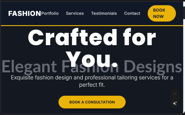 Fashion Design & Tailoring Services Website Design in Kenya
