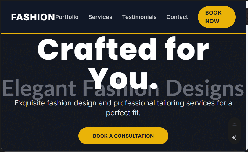 Fashion Design & Tailoring Services Website Design in Kenya