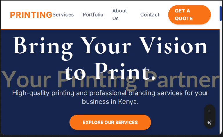 Printing & Branding Services Website Design in Kenya