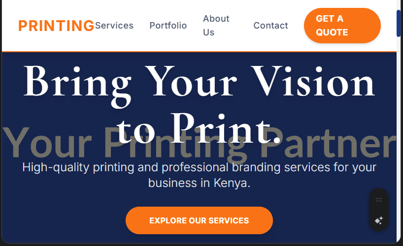 Printing & Branding Services Website Design in Kenya