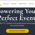 P.A. System & Event Equipment Hire Website Design in Kenya