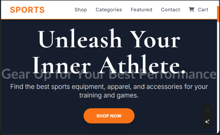 Sports Equipment & Apparel Store Website Design in Kenya