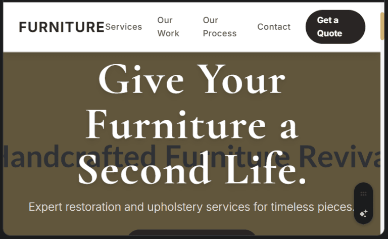 Furniture Restoration/Upholstery Website Design in Kenya
