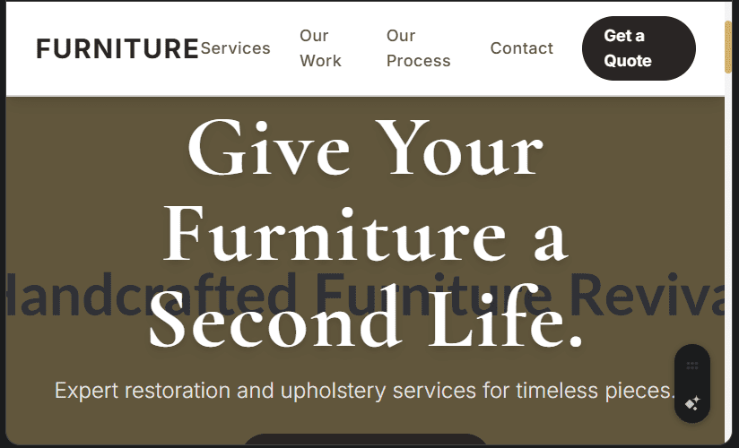 Furniture Restoration/Upholstery Website Design in Kenya