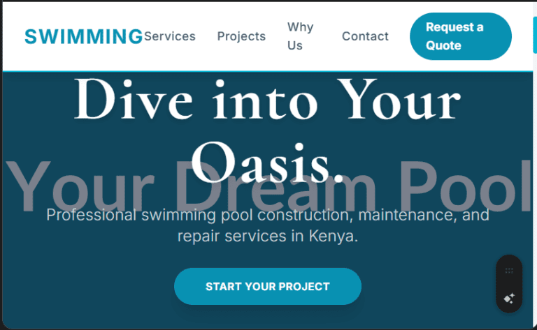 services 8 Swimming Pool Construction & Maintenance Website Design in Kenya