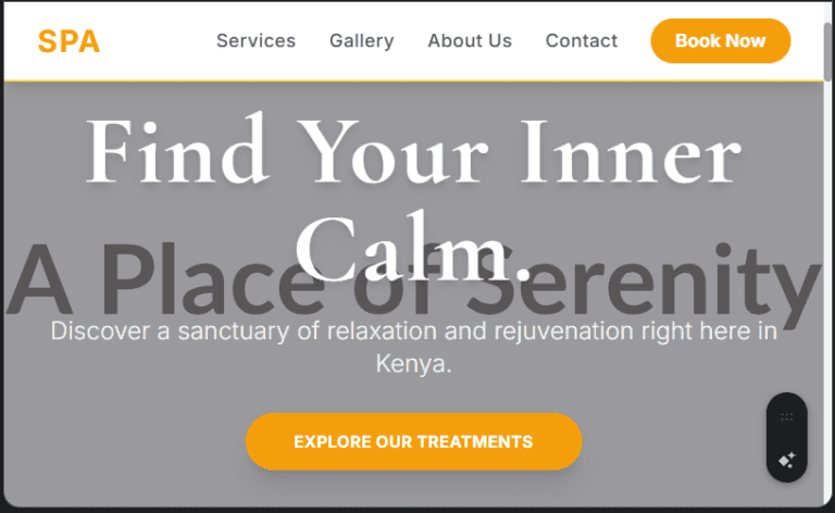 services 6 Spa Website Design in Kenya