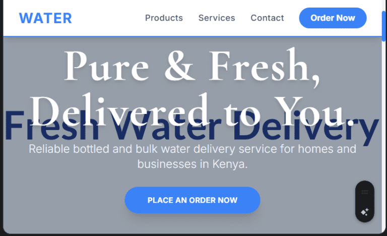 services 4 Water Delivery Service (Bottled/Bulk) Website Design in Kenya