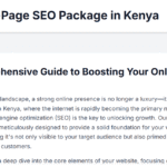 Basic On-Page SEO Package in Kenya: