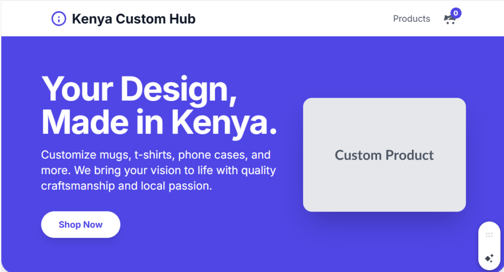 Custom Product Store Package in Kenya