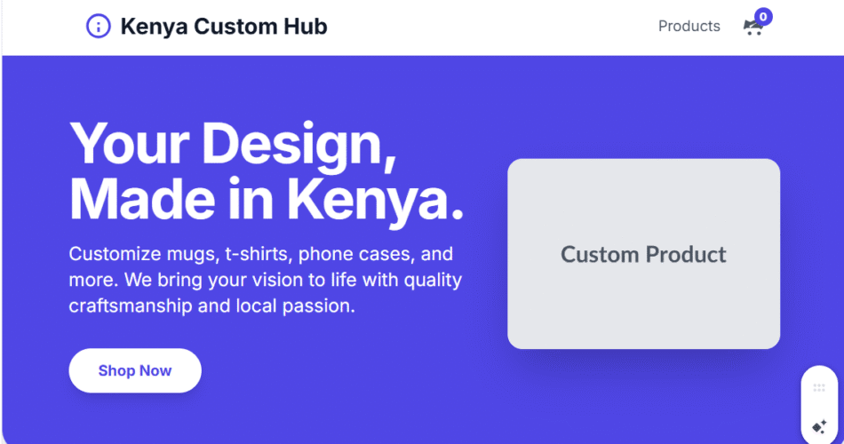 Custom Product Store Package in Kenya