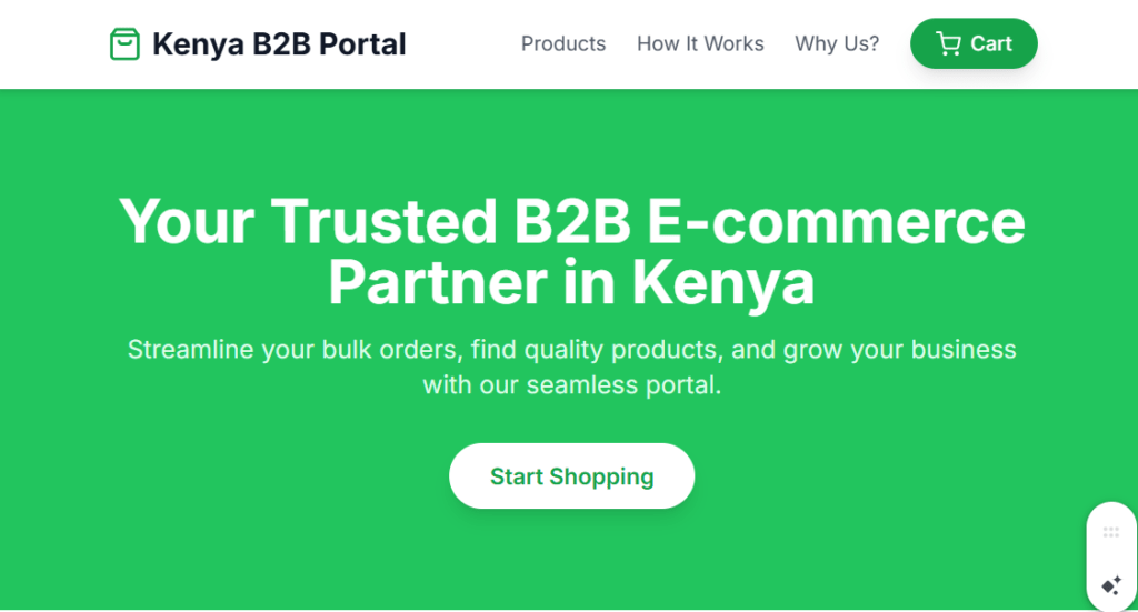 B2B E-commerce Portal Package in Kenya