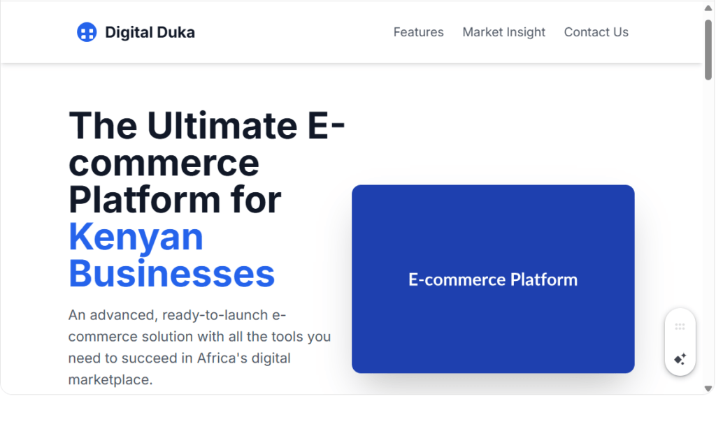 E-commerce with Advanced Features Package in Kenya