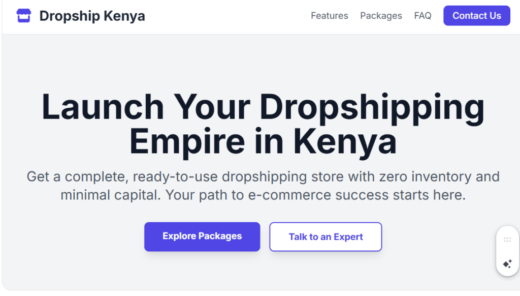 Dropshipping Store Package in Kenya