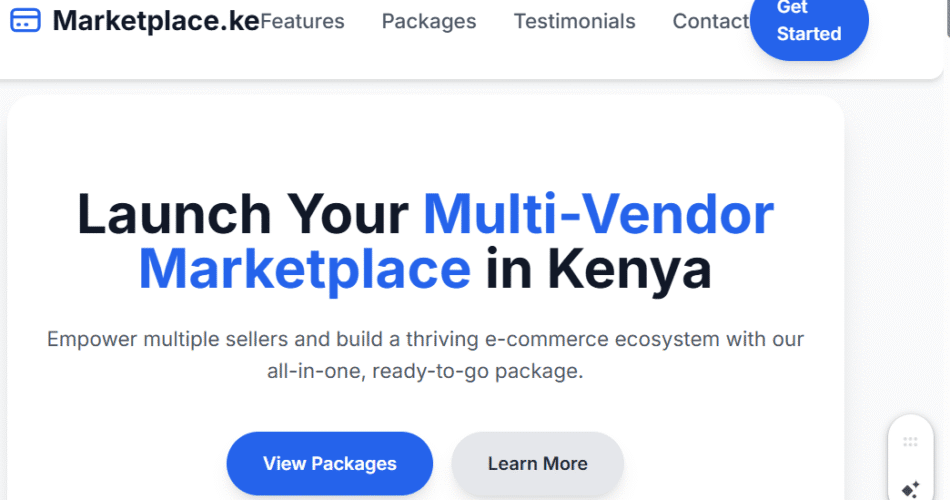 Online Marketplace (Multi-Vendor) Package in Kenya: