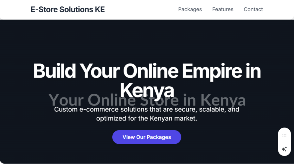 Custom E-commerce Solution Package in Kenya