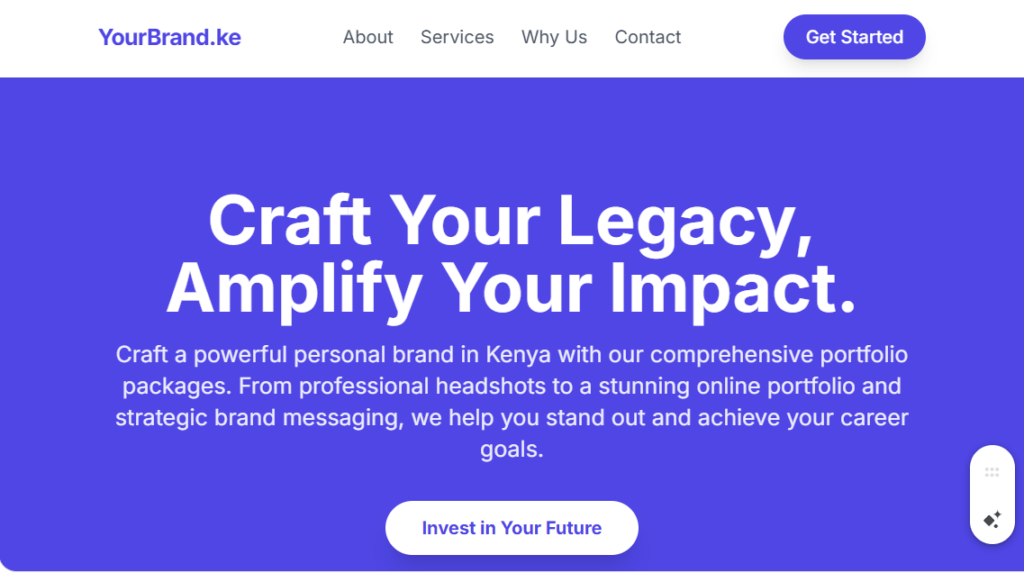 Portfolio/Personal Brand Package in Kenya: