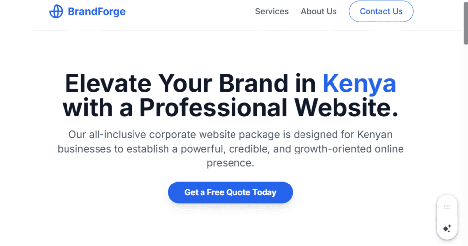 Corporate Website Package in Kenya