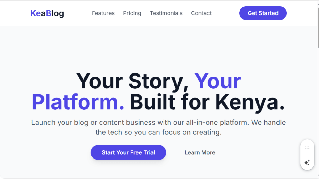 Blog/Content Platform Package in Kenya