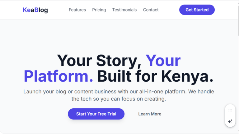 Blog/Content Platform Package in Kenya