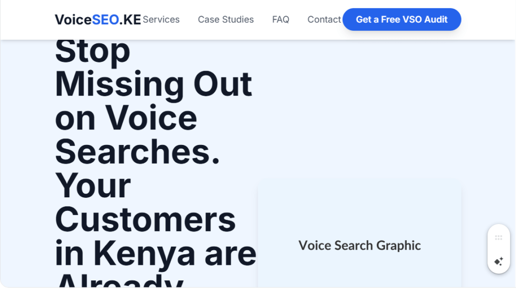 Voice Search SEO Optimization in Kenya 1 VOICE SEARCH SEO OPTIMIZATION IN KENYA