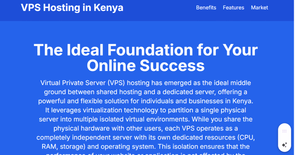 VPS (Virtual Private Server) Hosting in Kenya