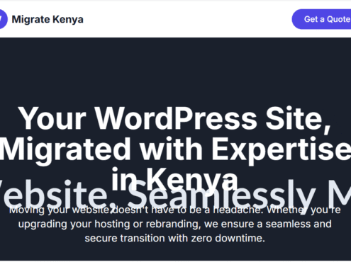 WordPress Website Migration in Kenya: 