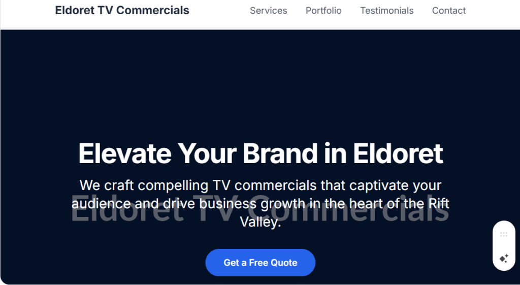 Eldoret TV Commercial Production Services: