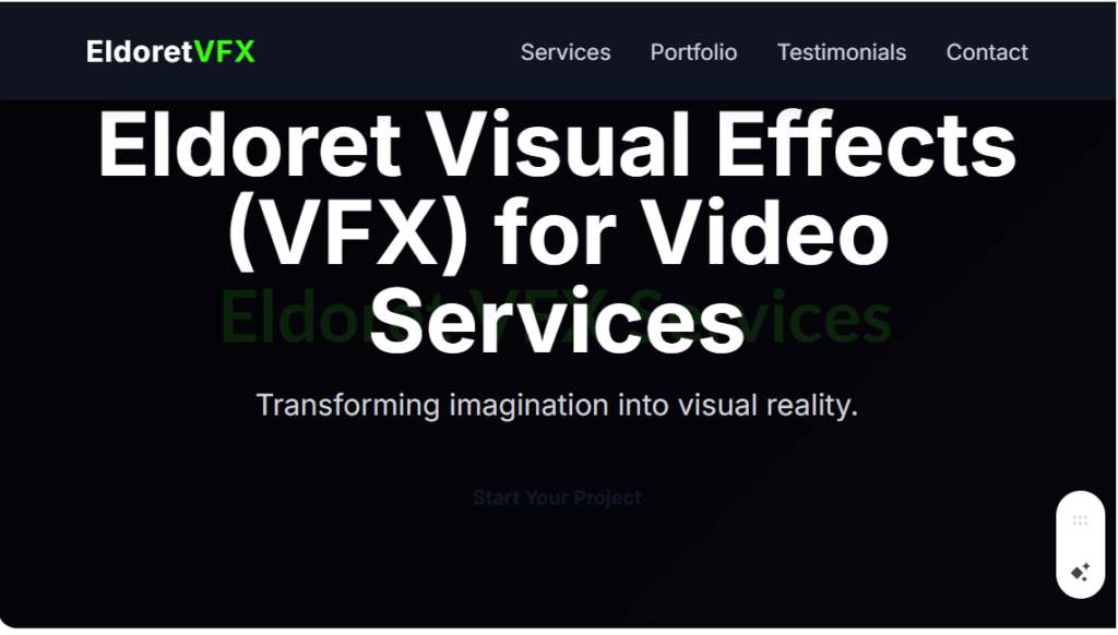 Eldoret Visual Effects (VFX) for video Services