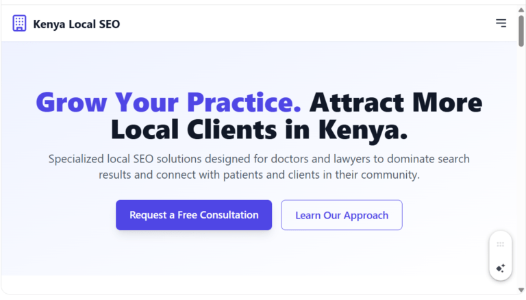 LOCAL SEO FOR PROFESSIONALS (DOCTORS,LAWYERS)IN KENYA