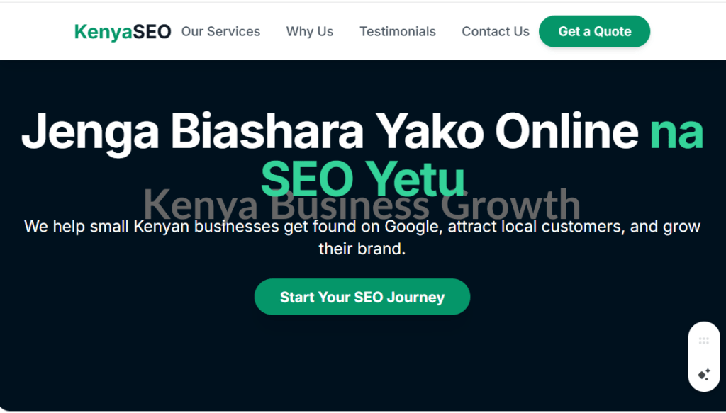 SEO FOR SMALL BUSINESS IN KENYA