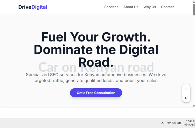 SEO FOR AUTOMOTIVE BUSINESSES IN KENYA