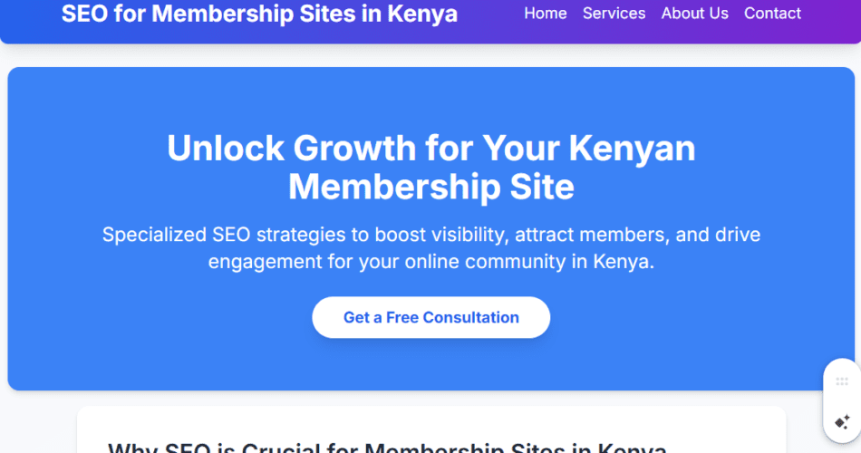 SEO FOR MEMBERSHIP SITES IN KENYA